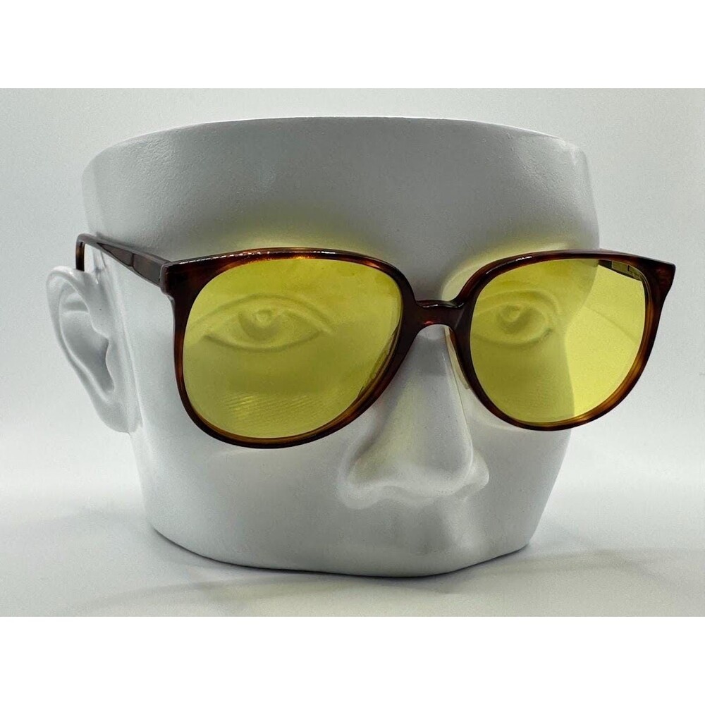NEW Vintage Eyeglasses | Preppy Tortoise Style | Yellow Lens Plastic Frame #868